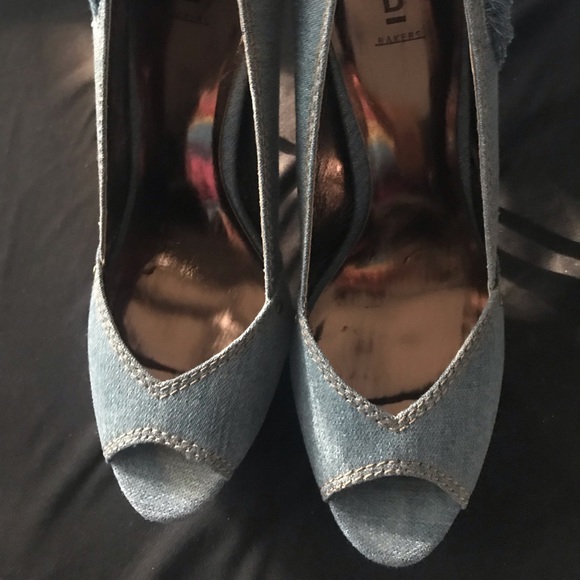 Bakers Stiletto Denim Heels - Picture 4 of 10